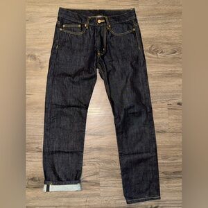 Slimbs Dark Wash Selvidge Denim Jeans Size 30 Made In USA